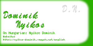 dominik nyikos business card
